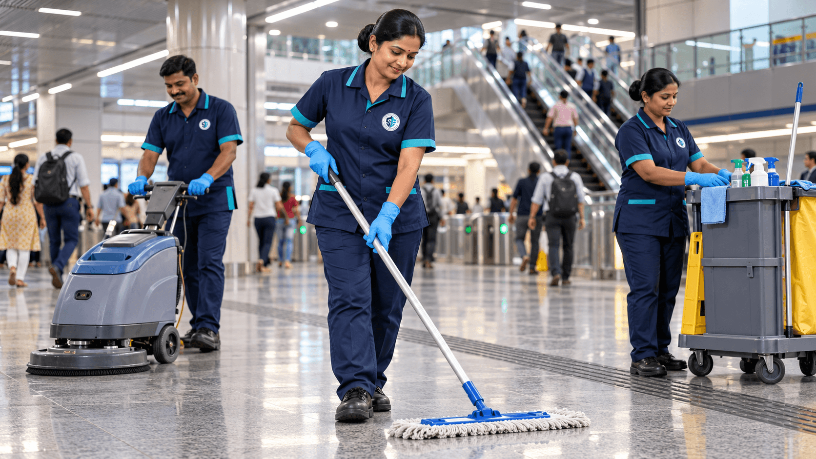 Facility services in a large public infrastructure environment