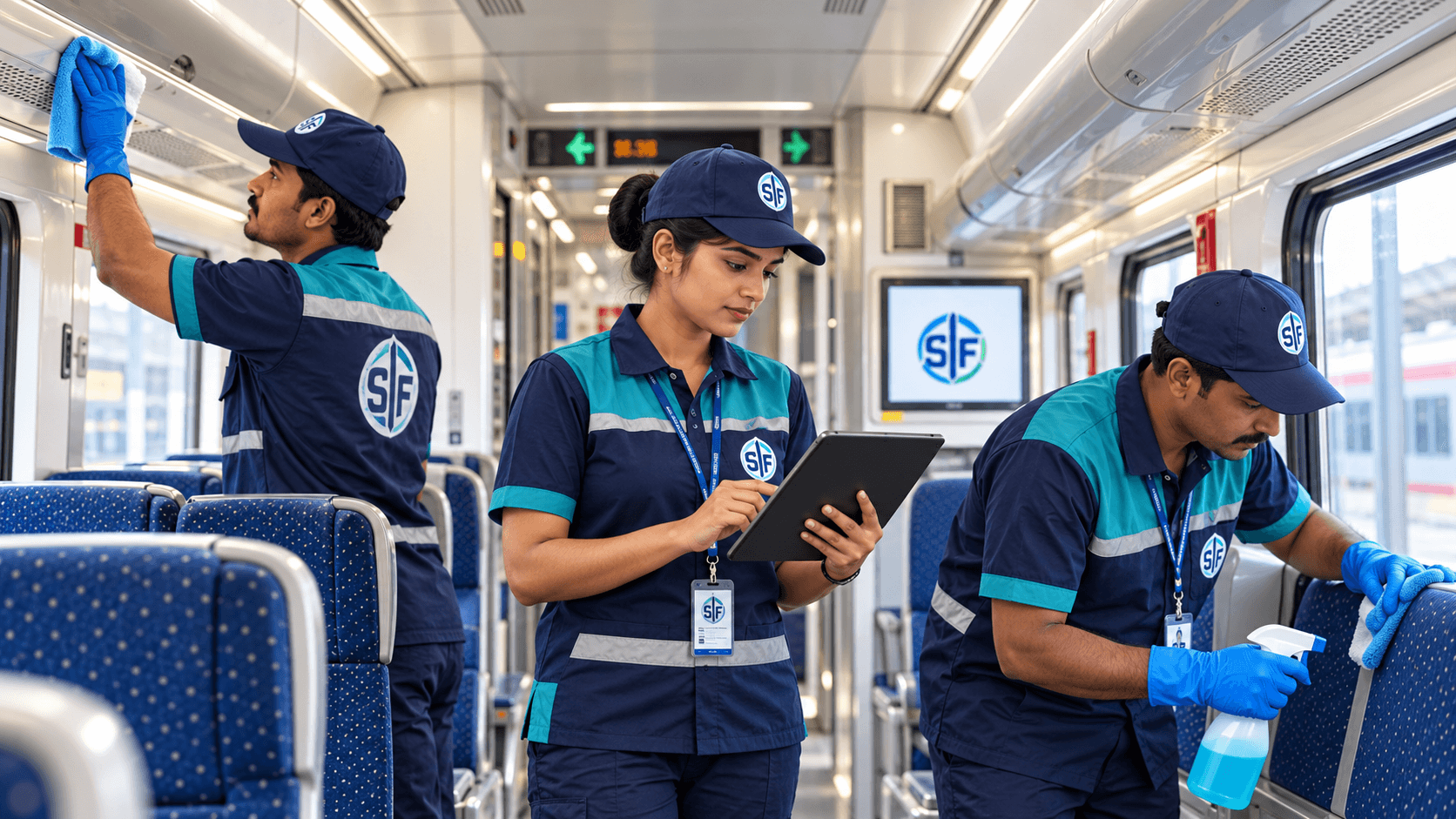 Housekeeping activity in a passenger terminal