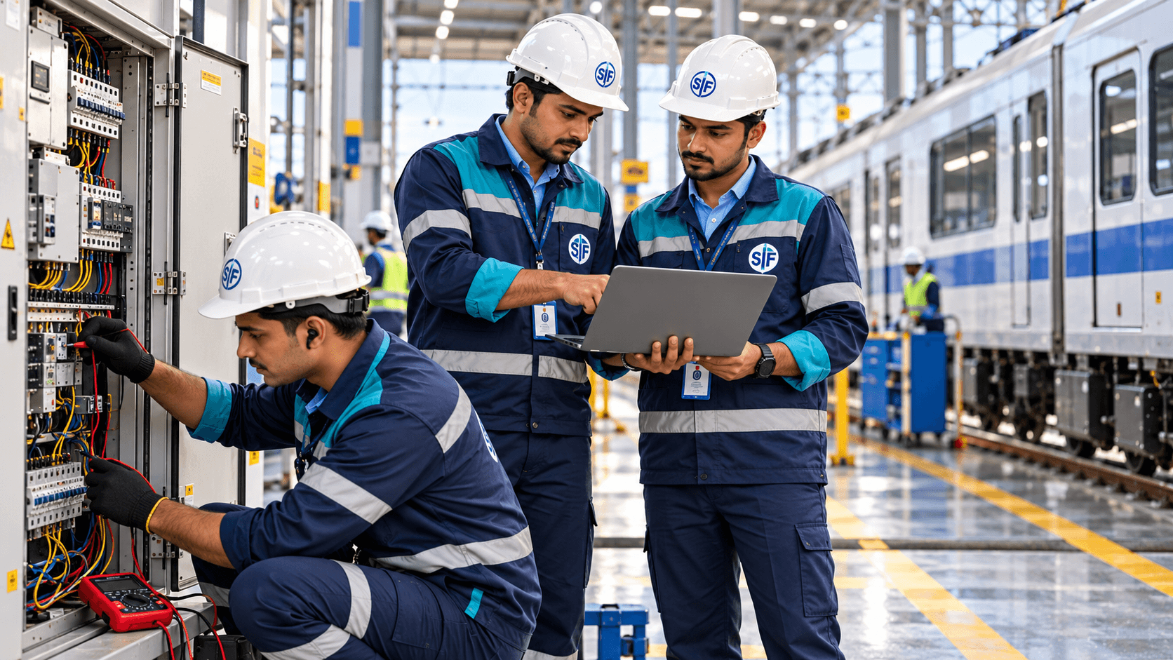 Facilities team coordinating work in a rail setting
