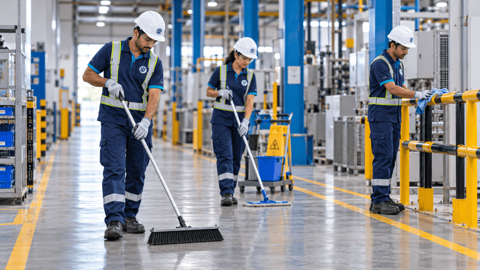 Industrial housekeeping in a manufacturing facility